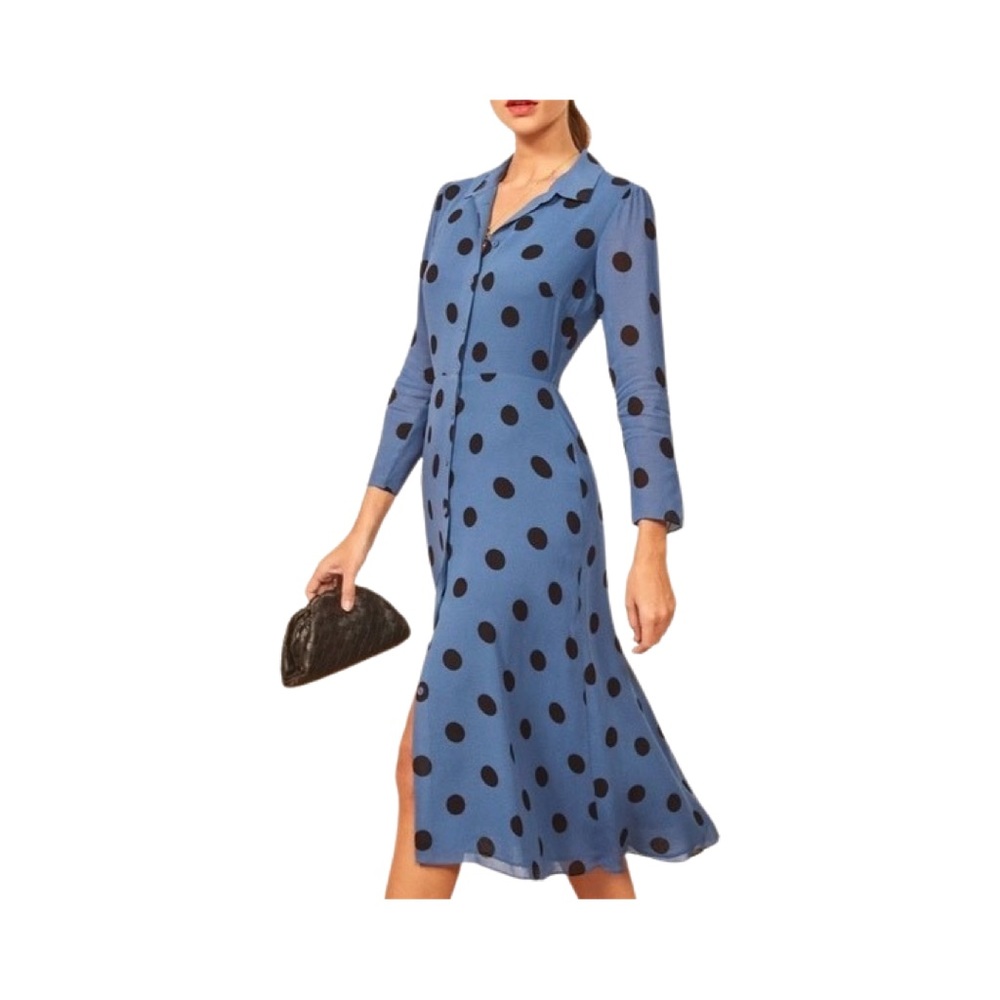 Reformation 🌸Arcadia🌸 in Porto Polka Dot Dress - SZ 10
